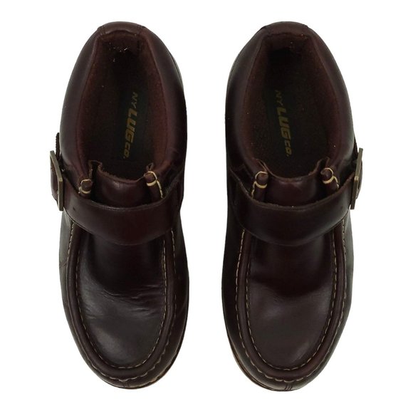 Lugz Leather Low Ankle Monk Strap Boot Brown Mens 8.5 Rugged Soles MSTUL-645 - Picture 7 of 12